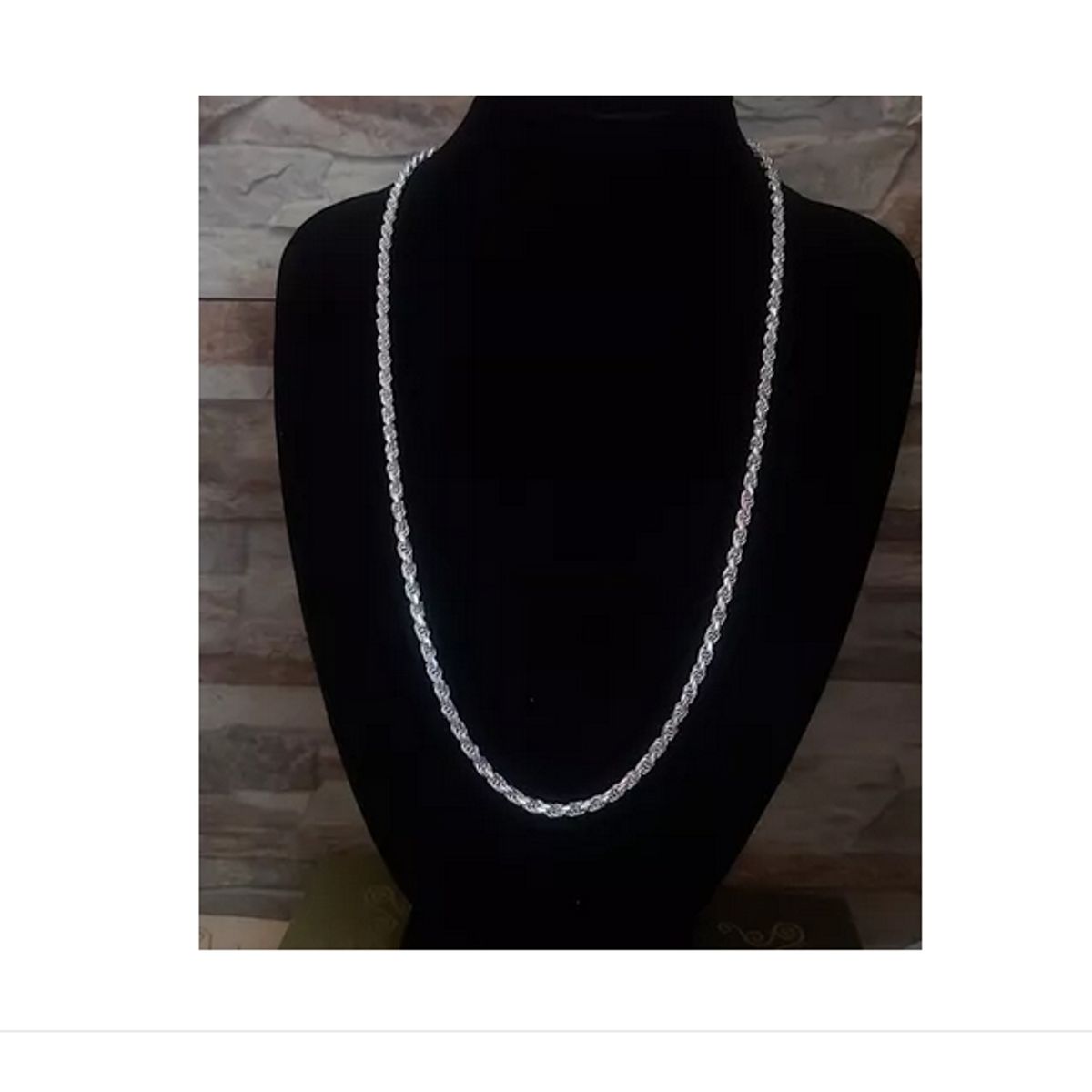 GENERICO - Cadena Turbillon Plata Italiana 925 - Hombre 60 Cm