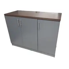 GENERICO - Gabinete bajo puertas de abatir Gris grafito y Terracota