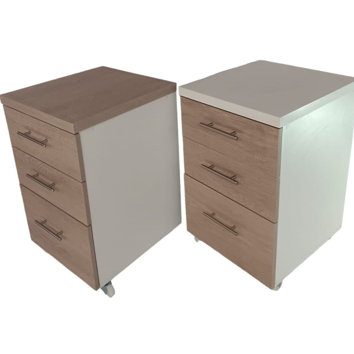 GENERICO - Cajonera rodante y de 3 cajones. Correderas y tiradores metalicos