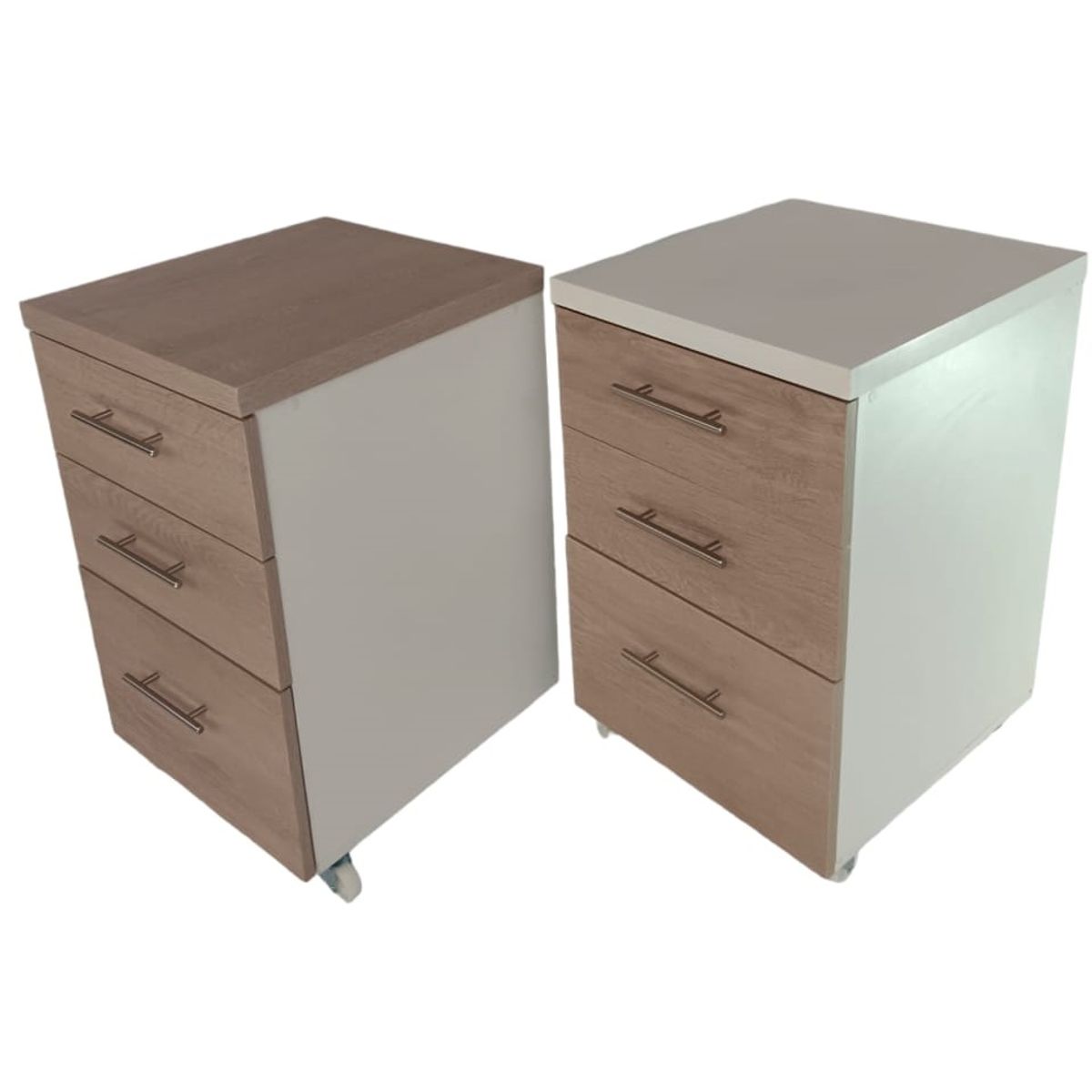 GENERICO - Cajonera rodante y de 3 cajones. Correderas y tiradores metalicos