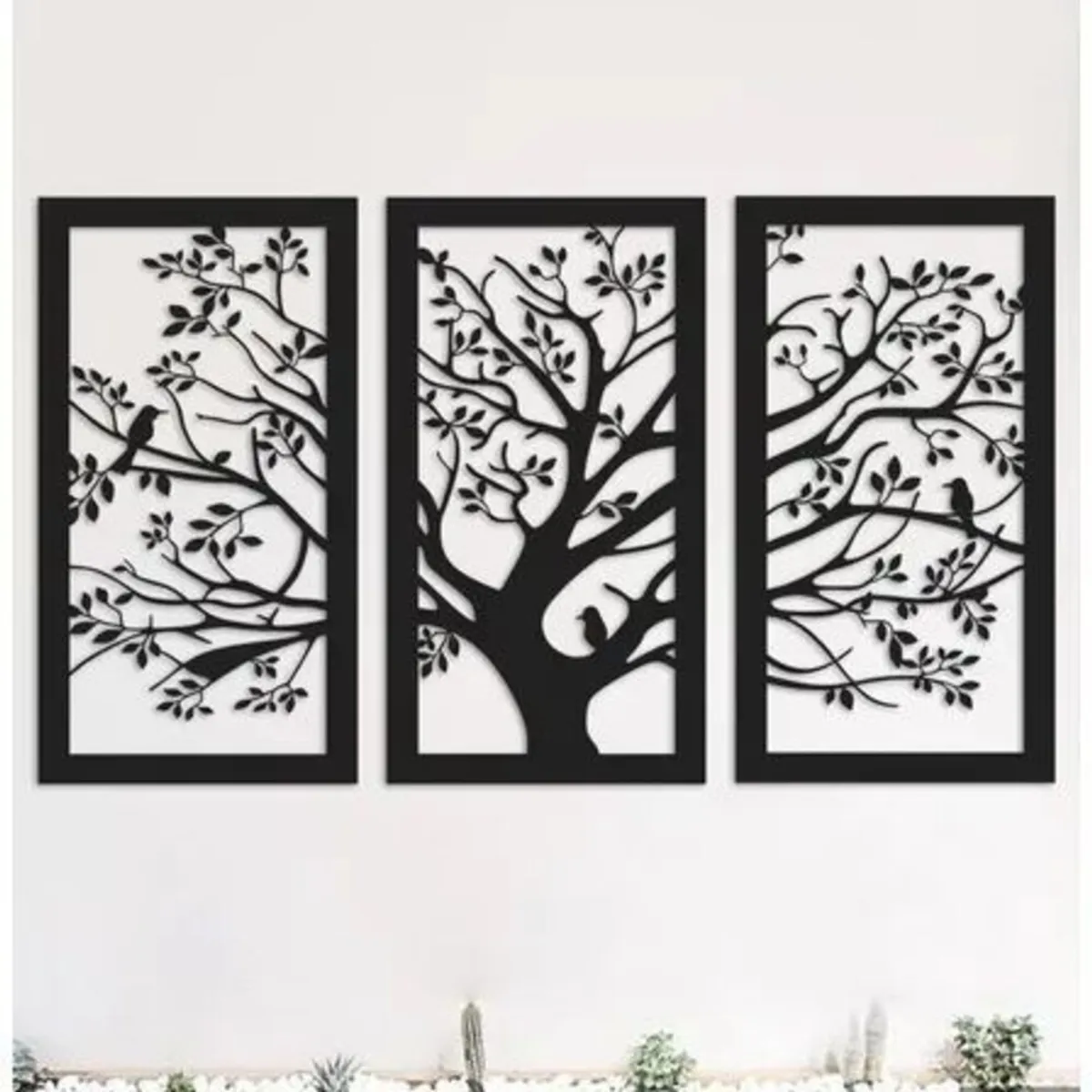 GENERICO - CUADRO ARBOL DE LA VIDA ARTESANAL EN MADERA MDF 3MM 35x60 CADA UNO