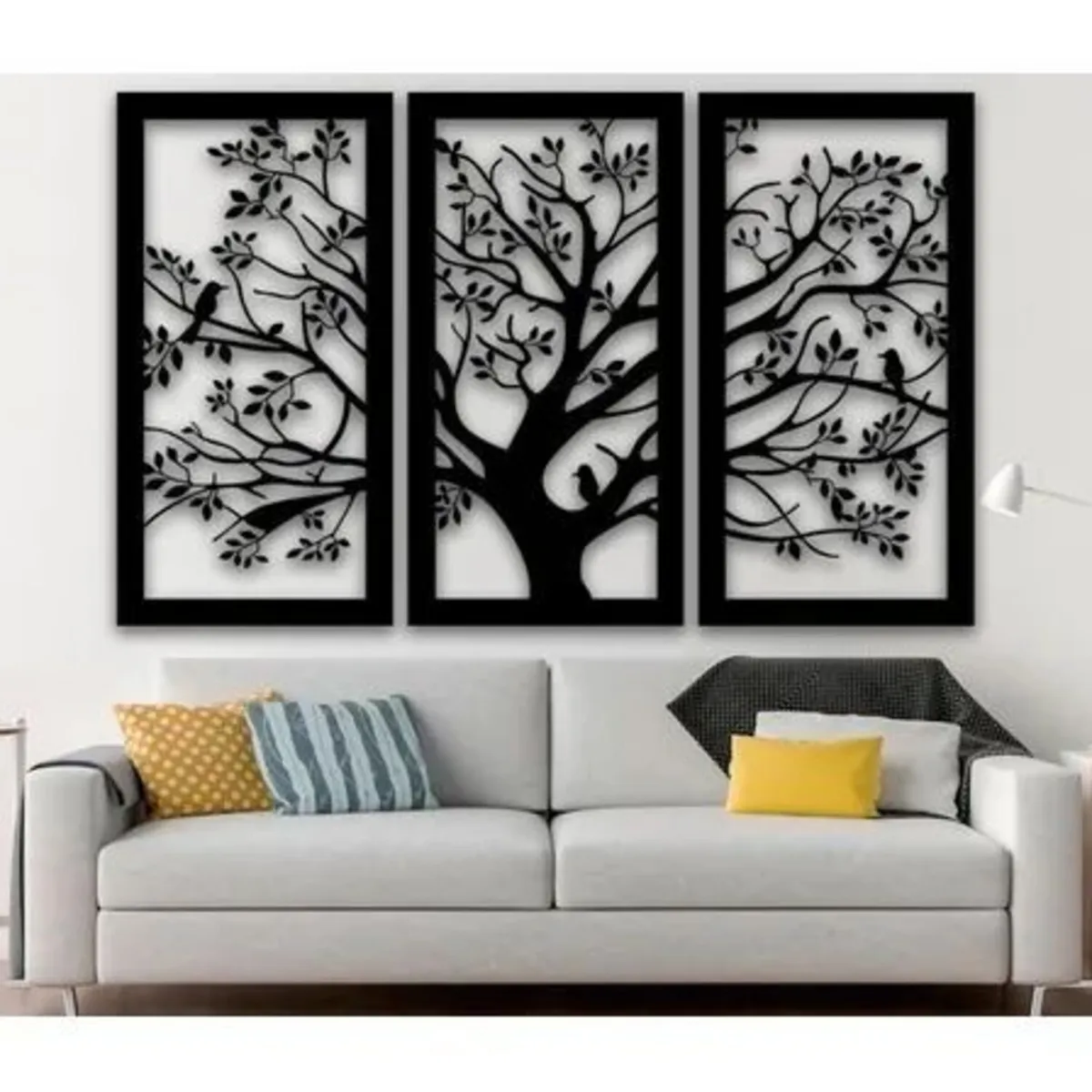 GENERICO - CUADRO ARBOL DE LA VIDA ARTESANAL EN MADERA MDF 3MM 35x60 CADA UNO