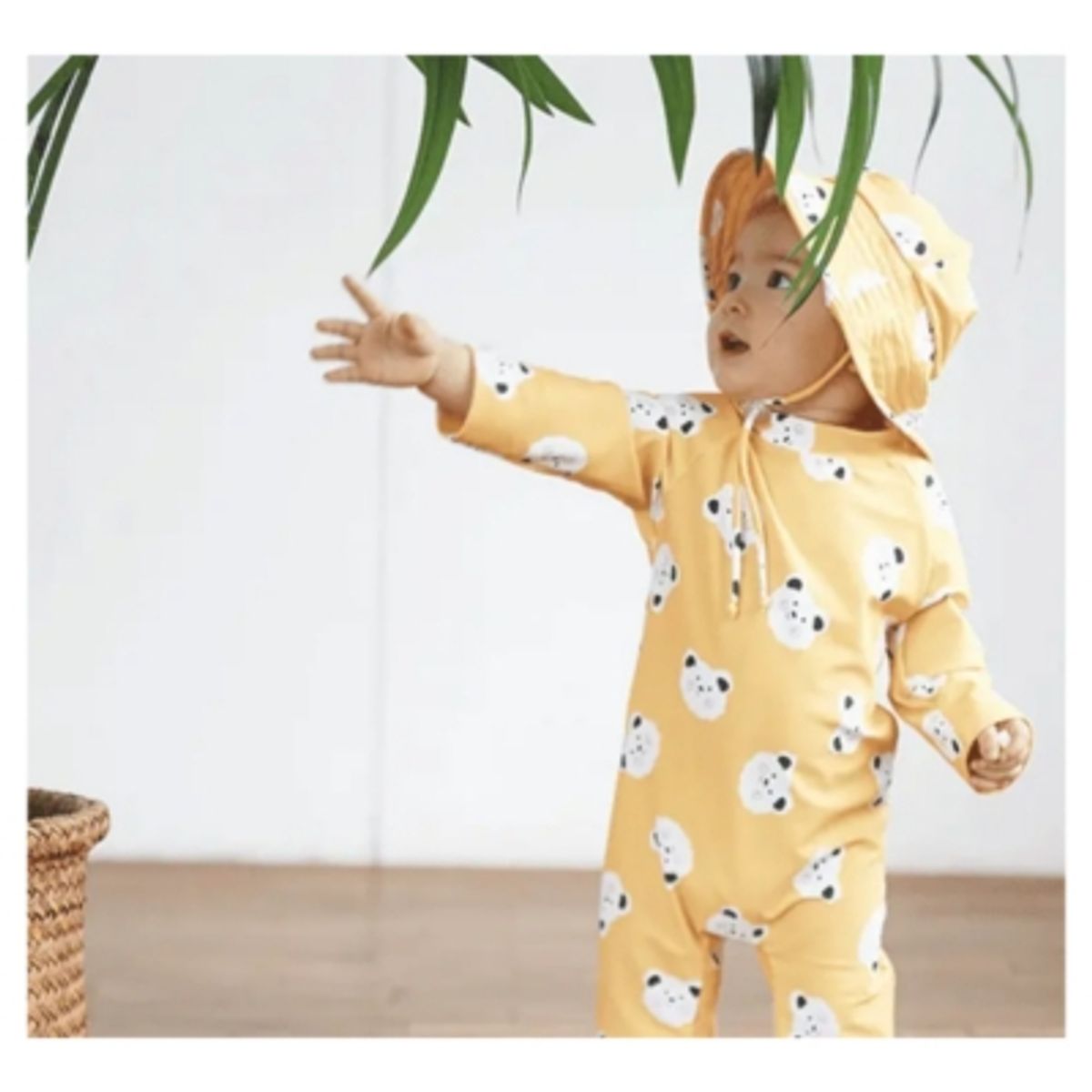 JUMP KIDS - Traje de Baño Enterito Manga Larga Niño Jump Kids Amarillo.