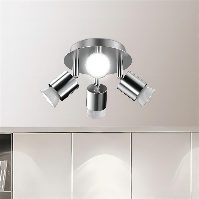 HALMAN - Lámpara De Techo Moderna Orbicular 4 Luces Con Diy