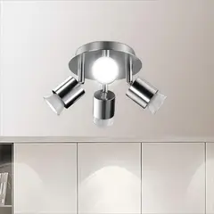 HALMAN - Lámpara De Techo Moderna Orbicular 4 Luces Con Diy