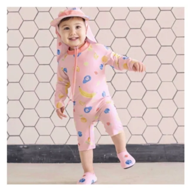 JUMP KIDS - Traje de Baño Enterito Manga Larga Niña Jump Kids Fruta.