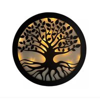 CUADRO DECORATIVO ARBOL DE LA VIDA ARTESANAL LUMINOSO