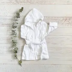 WAWABABY - Bata de Baño Niño Unisex Capucha Algodón Pima Wawa Baby 4-12 Años