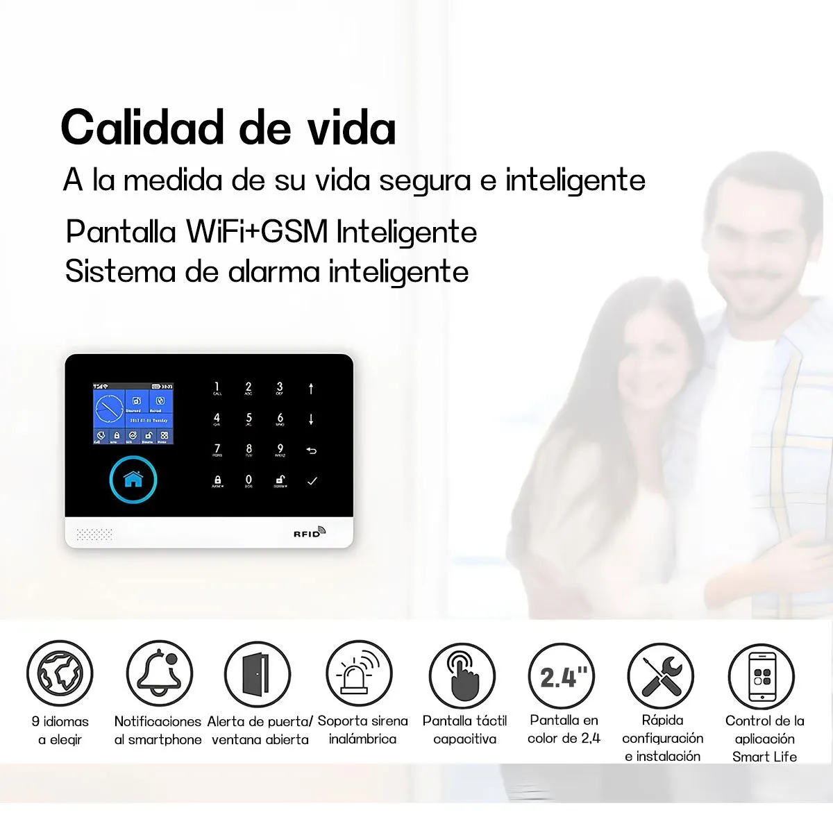 HALMAN - Alarma Casa WiFi Smart Sirena 120dB SOS App Control