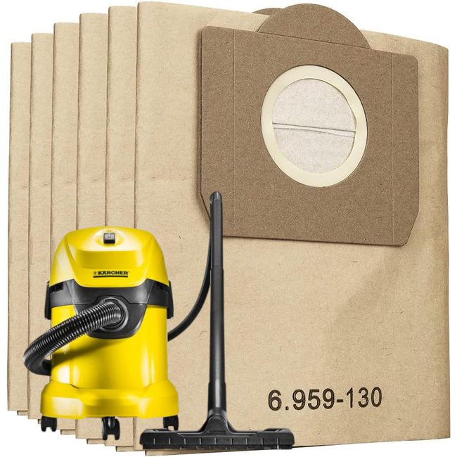 GENERICO - Pack 5 Bolsas Papel Aspiradora Karcher WD3