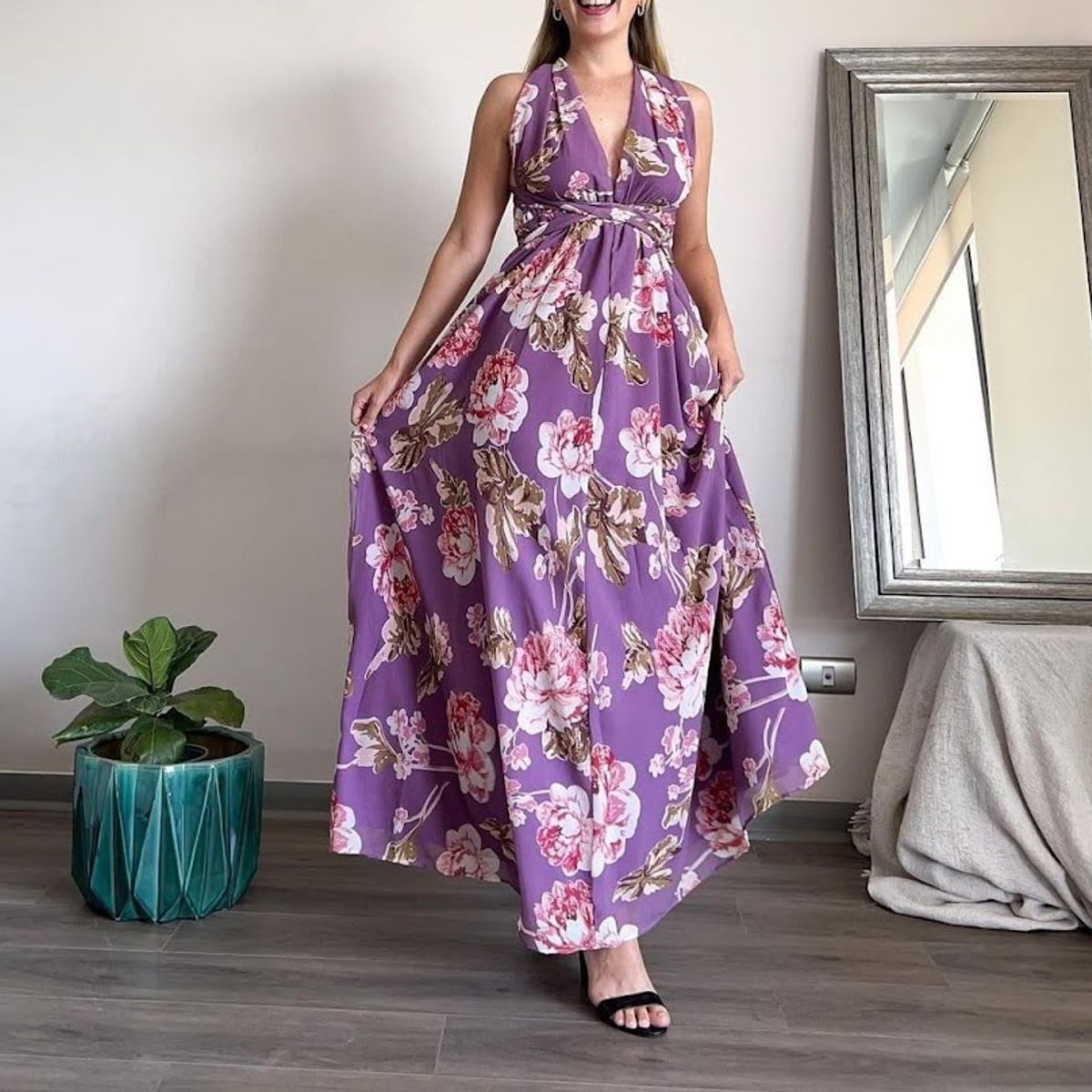 LUNA - Vestido Mujer Maxi Fiesta Modelo 2195