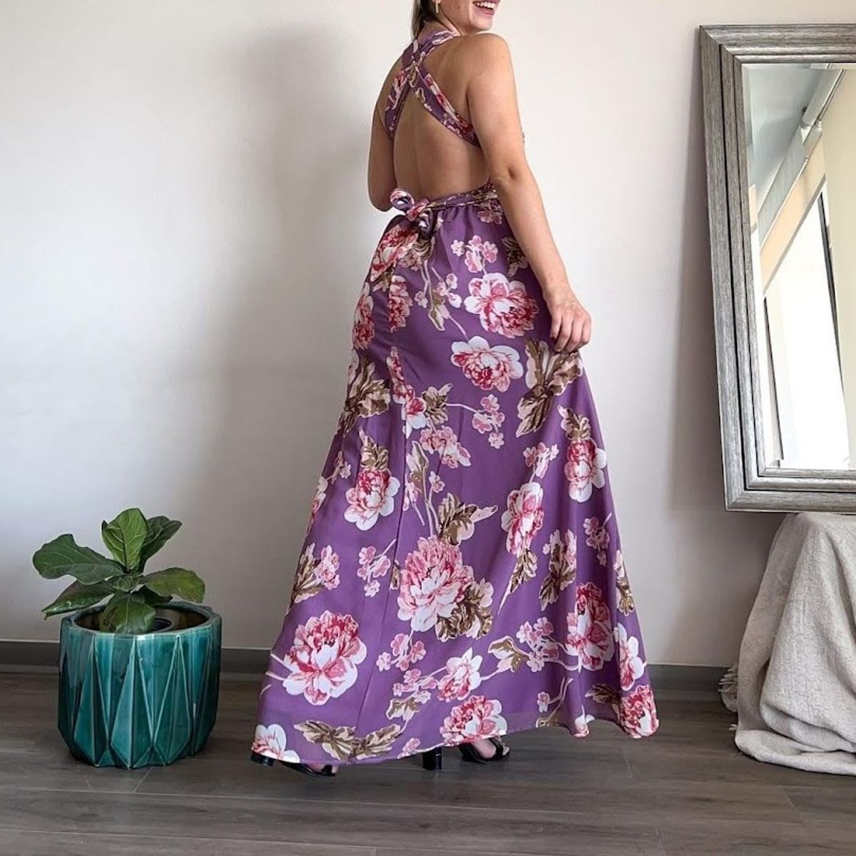 LUNA - Vestido Mujer Maxi Fiesta Modelo 2195