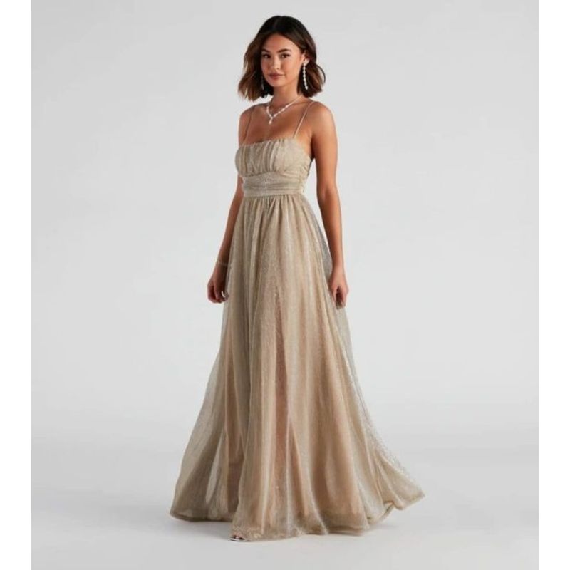 LUNA - Vestido Mujer Fiesta Noche Brillo Elegante 2275