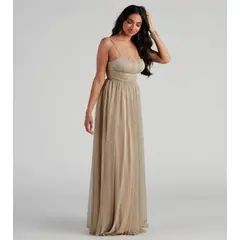 LUNA - Vestido Mujer Fiesta Noche Brillo Elegante 2275