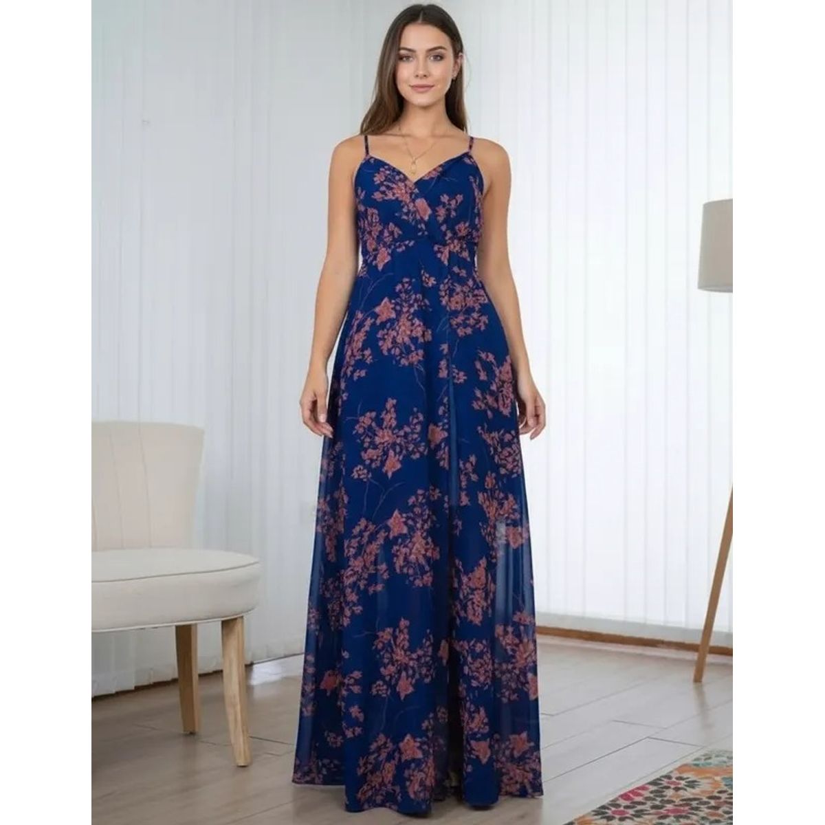 LUNA - Vestido Mujer Floreado Fiesta 2184