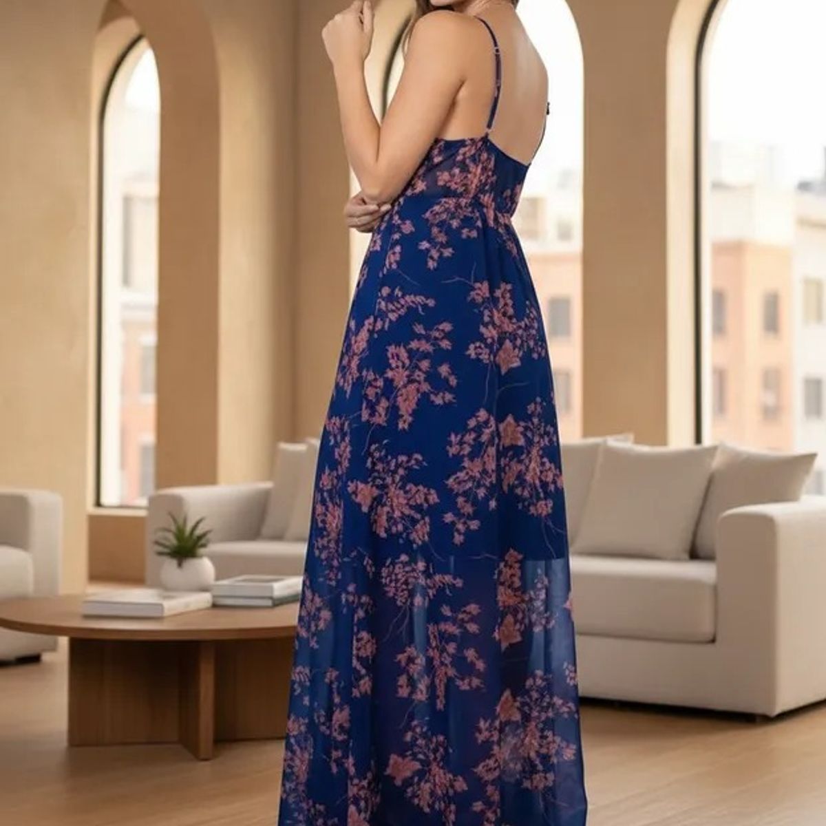 LUNA - Vestido Mujer Floreado Fiesta 2184