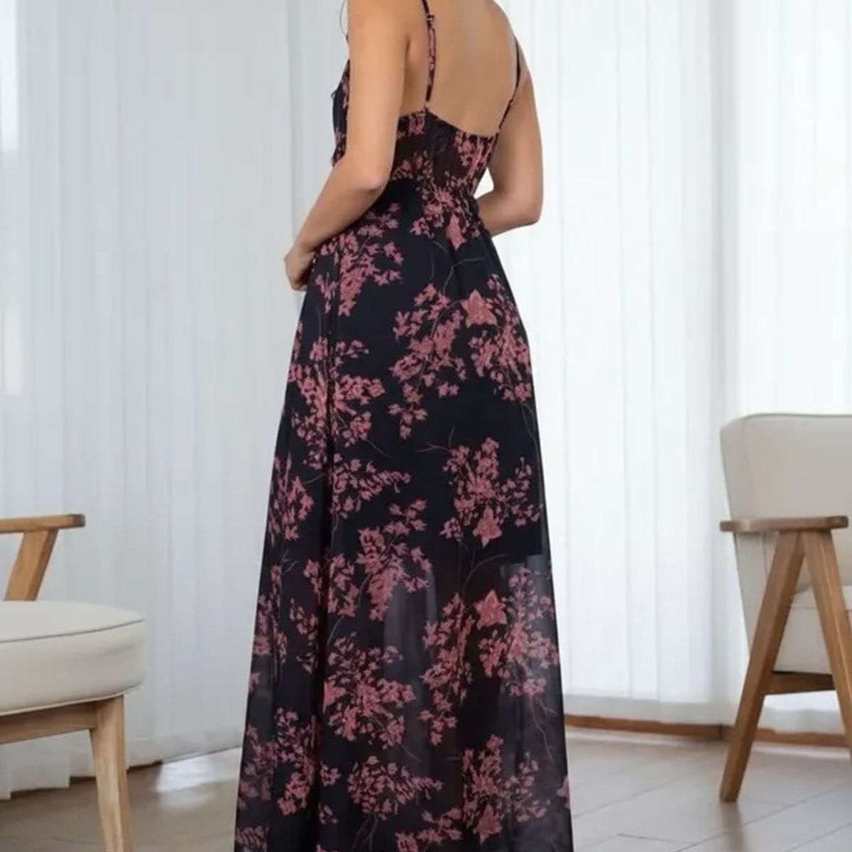 LUNA - Vestido Mujer Floreado Fiesta 2184