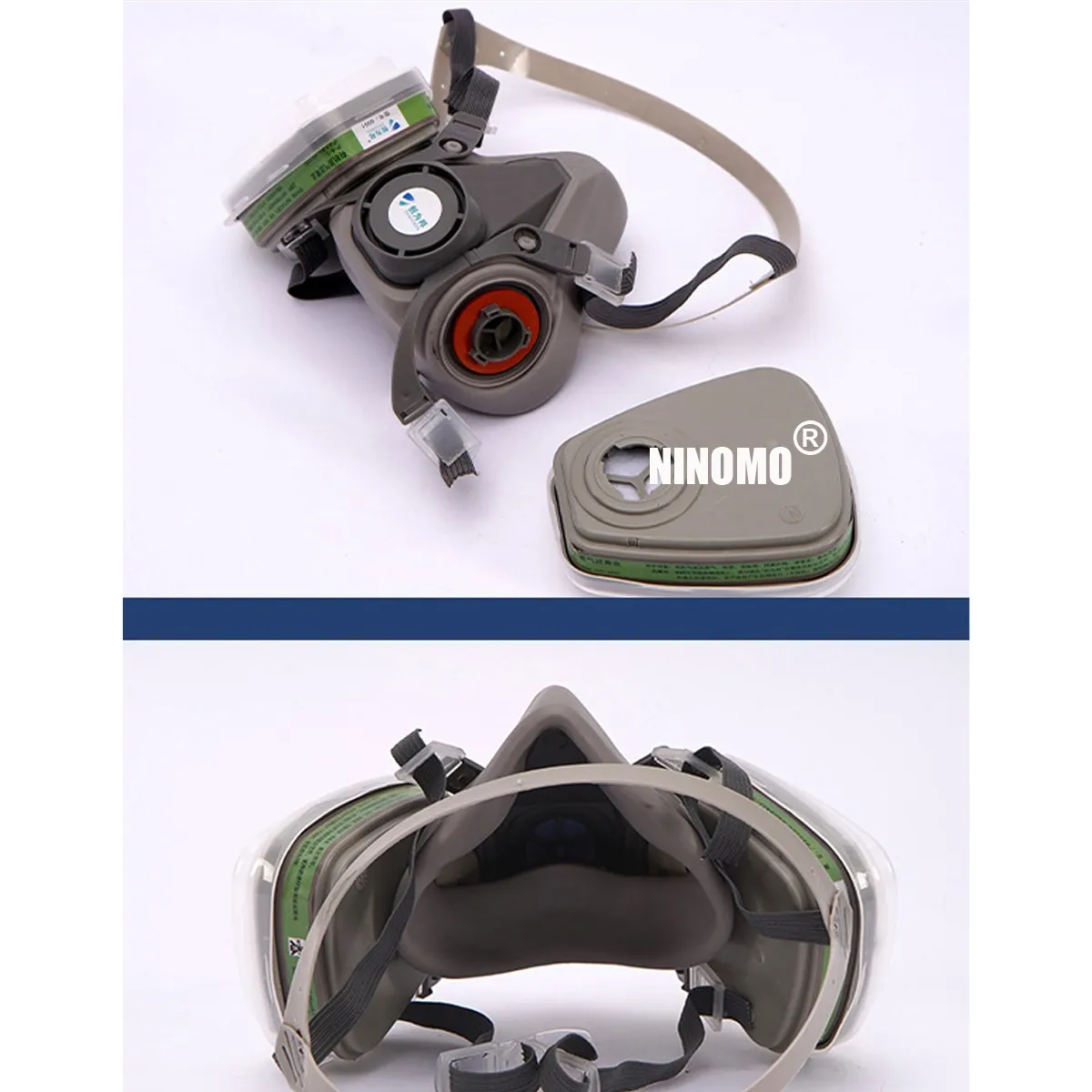 EDWINAYY - Máscara Antigás 6200+filtros 6001 (p100/ácidos/orgánico V.)