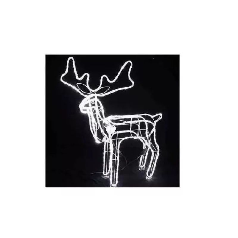 GENERICO - Reno Navidad Luces Led 120 Cm Con Movimiento BLANCO