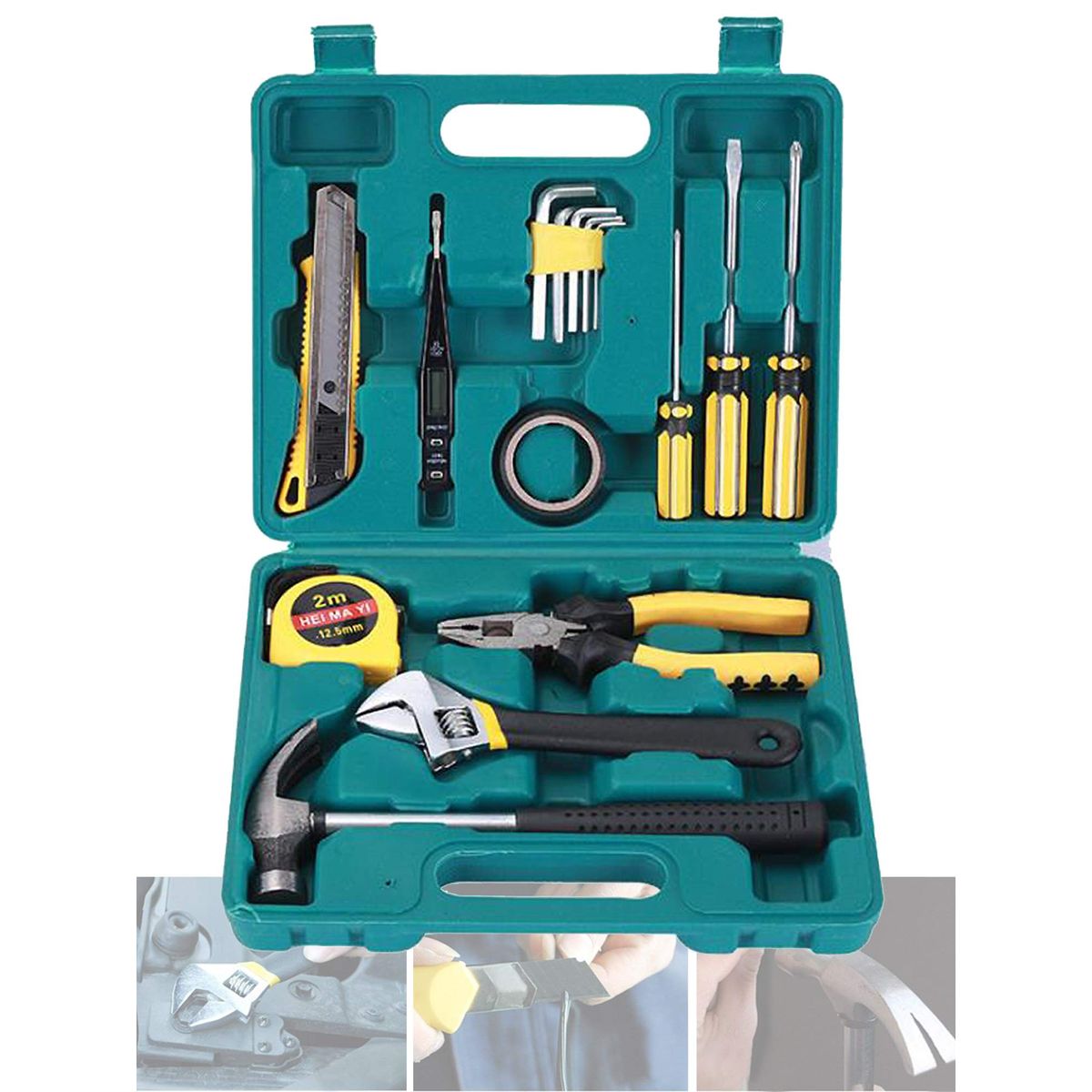 EDWINAYY - Kit De Herramientas Manuales 16 Piezas