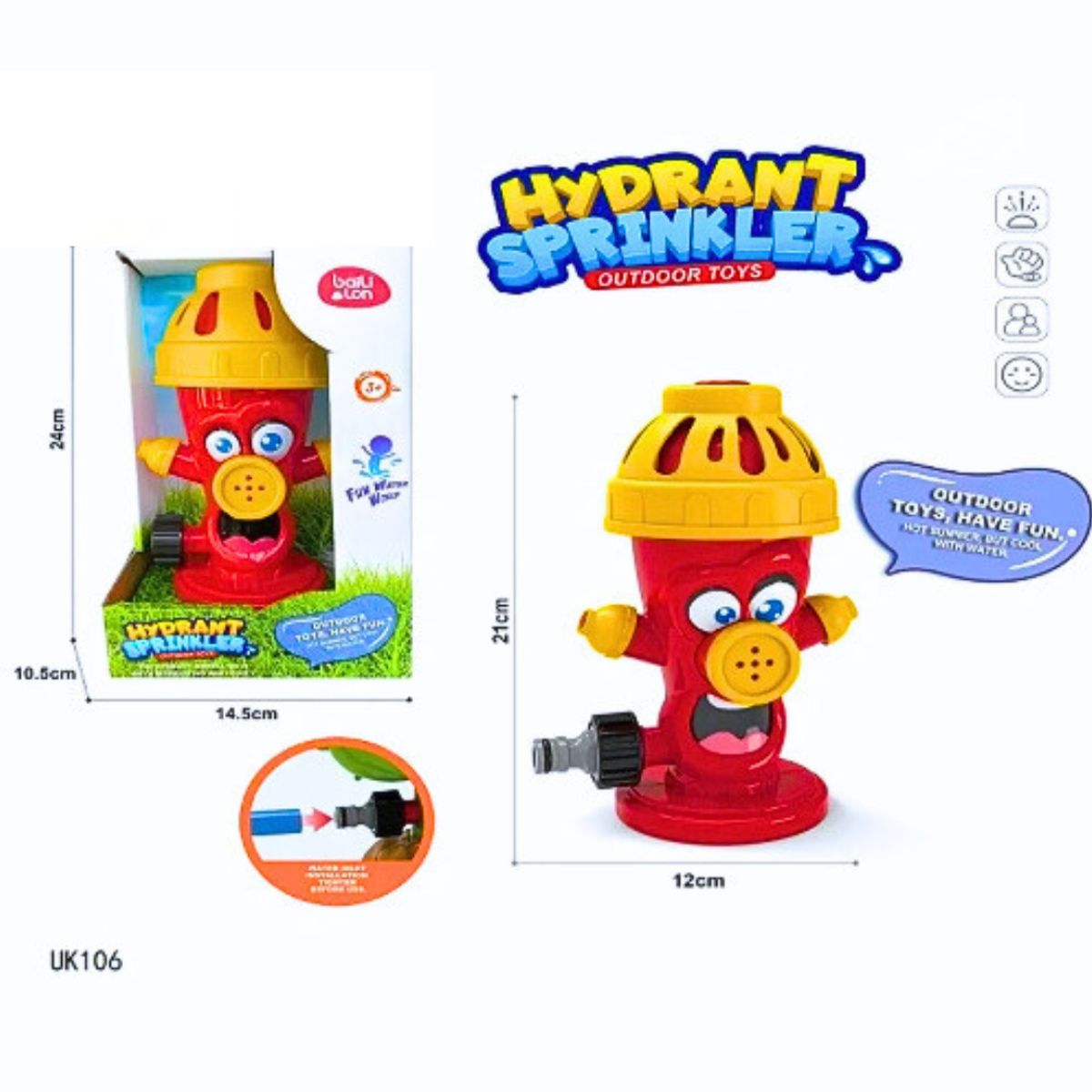 GENERICO - Rociador de Agua para Manguera Juguete Verano al Aire Libre