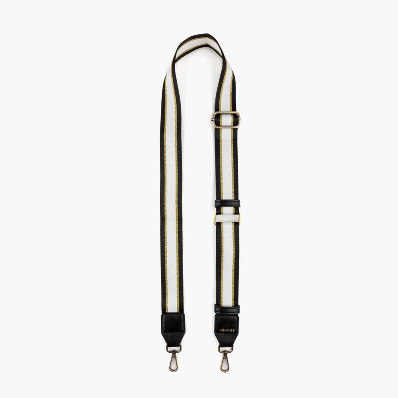 LOUNGE - Correa Strap Cartera Mujer Detalle Lurex Negro
