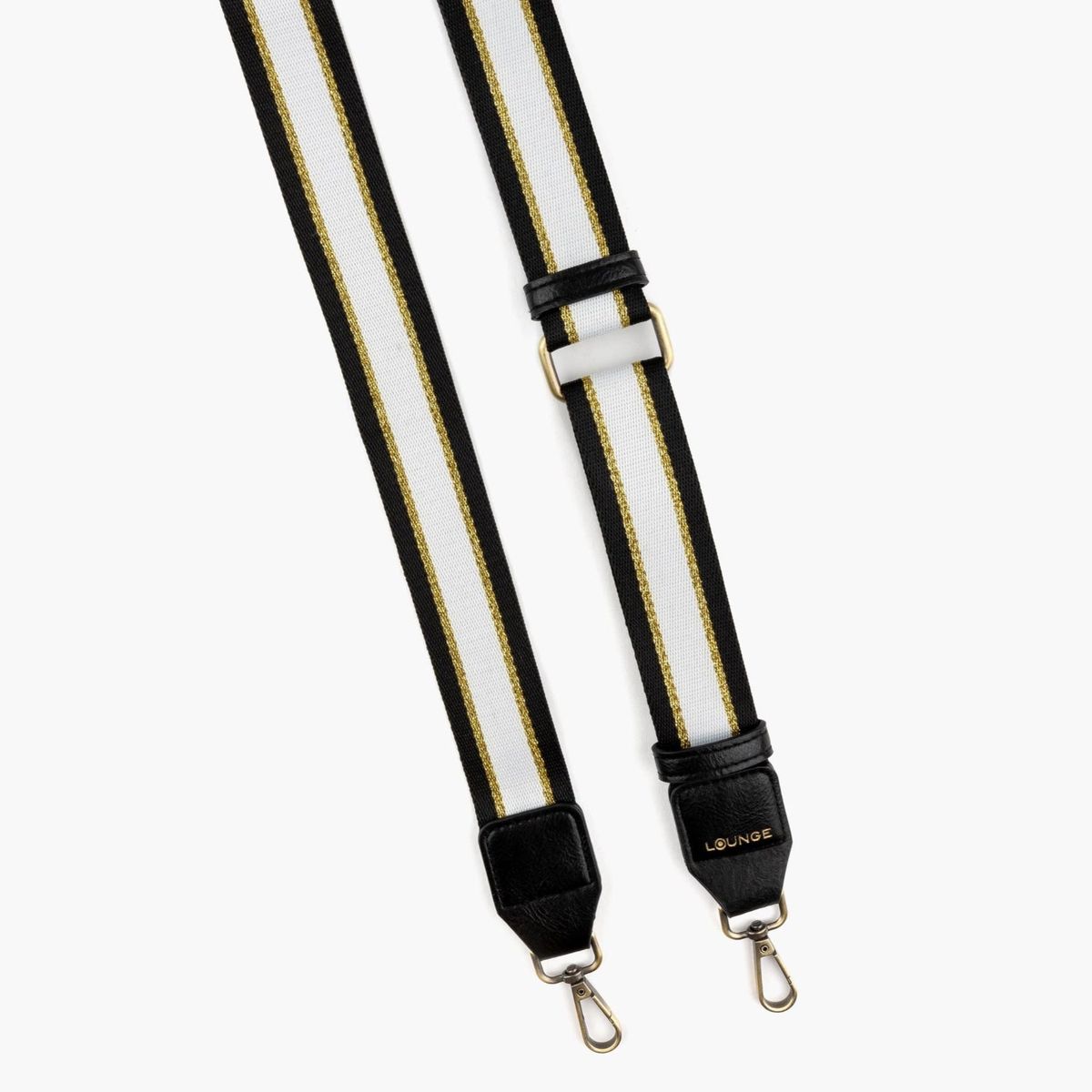 LOUNGE - Correa Strap Cartera Mujer Detalle Lurex Negro