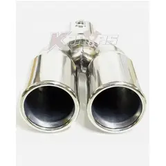 GENERICO - Cola De Escape Salida DOBLE CIRCULAR Acero Inox Auto Karvas