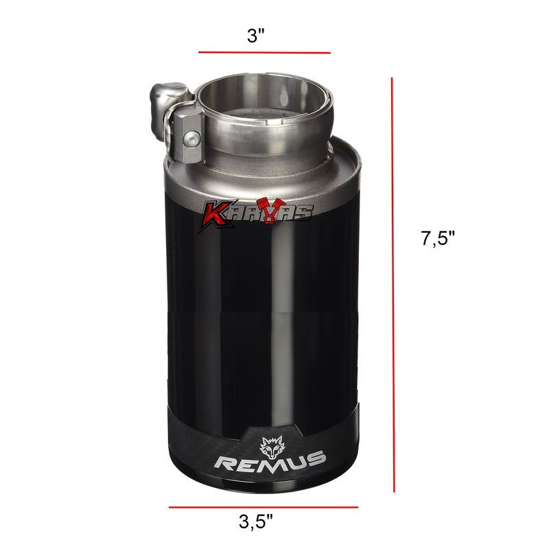 GENERICO - Cola De Escape REMUS STREET RACE Acero Inox Auto Karvas