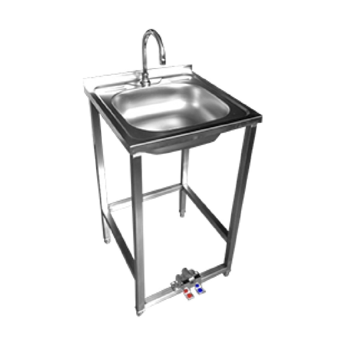 PROWAT - Lavamanos de accionamiento de pedal LPF-50 (incluye 3 flexibles)