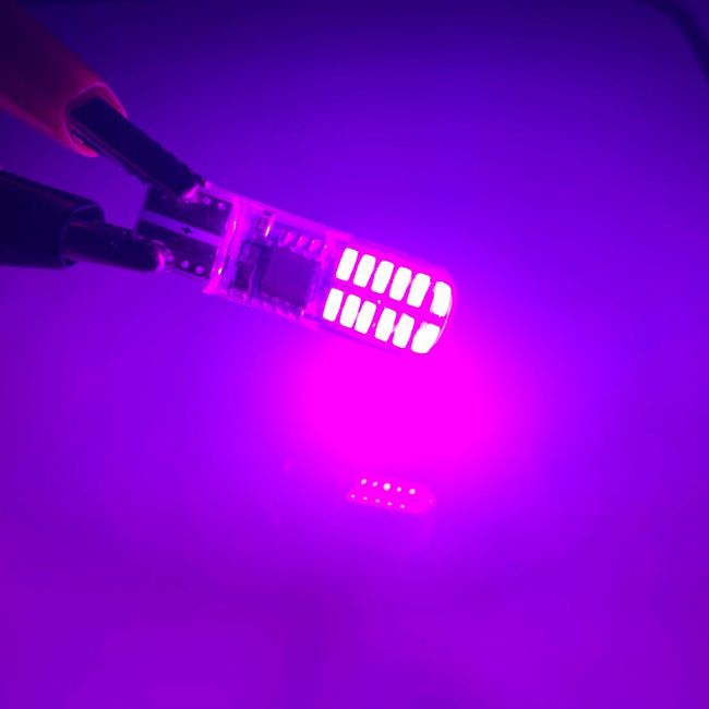 GENERICO - X2 Ampolletas Led T10 LILA PURPURA Cola De Pescado Karvas