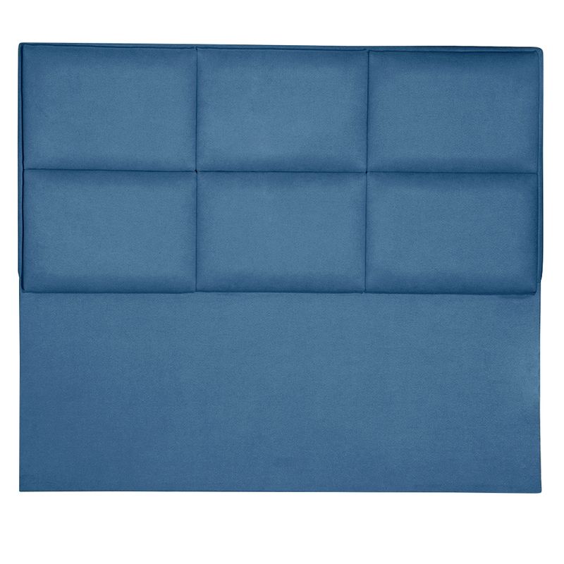 MASEL - Respaldo Cama 2 pl Square  152 x 8 x 130 cms  Tela  Azul petroleo