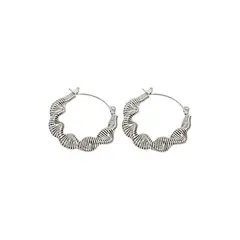 GENERICO - Argollas Enroscada Silver - Azul Zafira