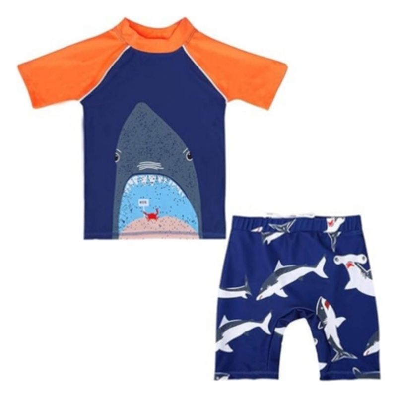 JUMP KIDS - Traje de Baño 2 piezas Manga Corta Niño Jump Kids Tiburón.