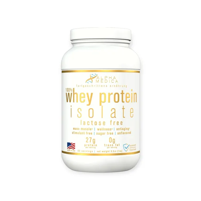 ALPHAMEDICA - PROTEINA 100% WHEY PROTEIN ISOLATE 1KILO 33 SV - ALPHA MEDICA