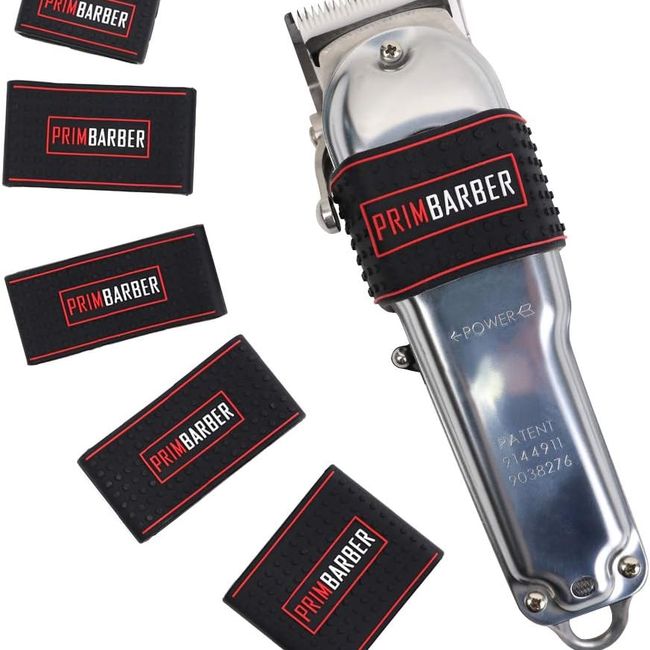 GENERICO - SET 5 GOMAS ANTIDESLIZANTE DE MAQUINAPRIMBARBER NEGRO/ROJO