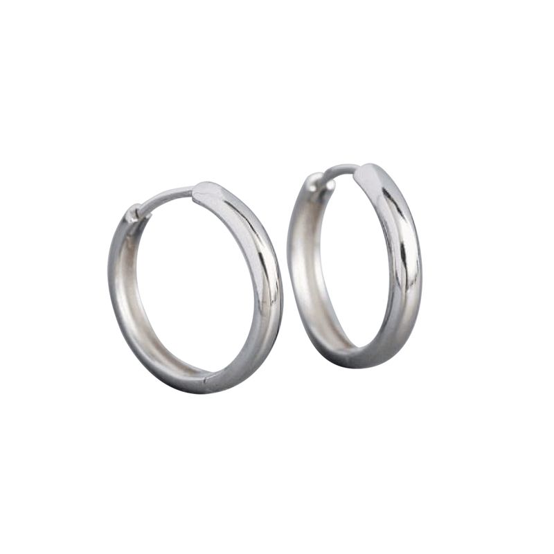 GENERICO - Argollas Clasic Silver 20mm - Azul Zafira