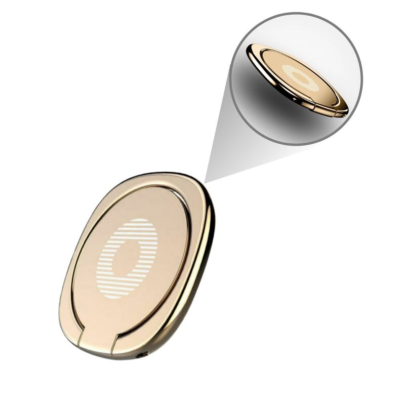 GENERICO - Soporte Anillo Dedo Plegable Giratorio Telefono Tablet Dorado