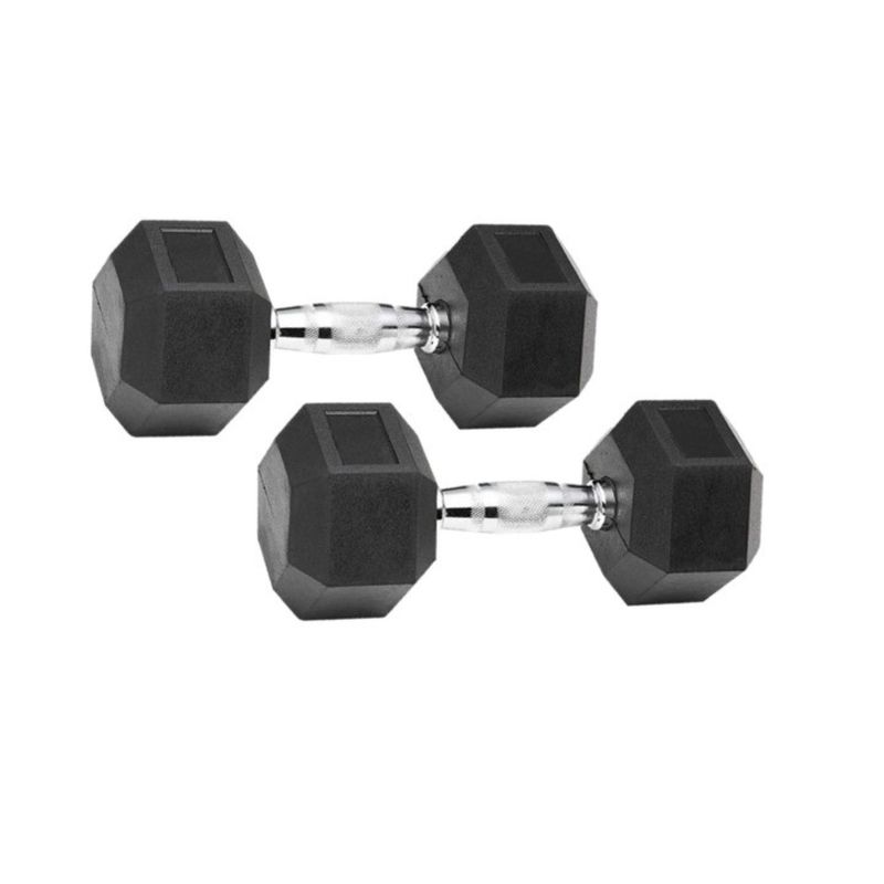 LUMAX - Set Par de Mancuernas Hexagonal 10 Kg por Unidad - Fitness