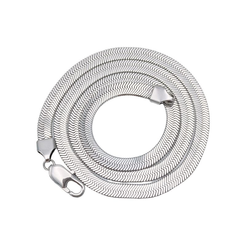 ELBAULDEJUMA - Colgante Cadena Tejido Serpiente Plateado Hipoalergenico