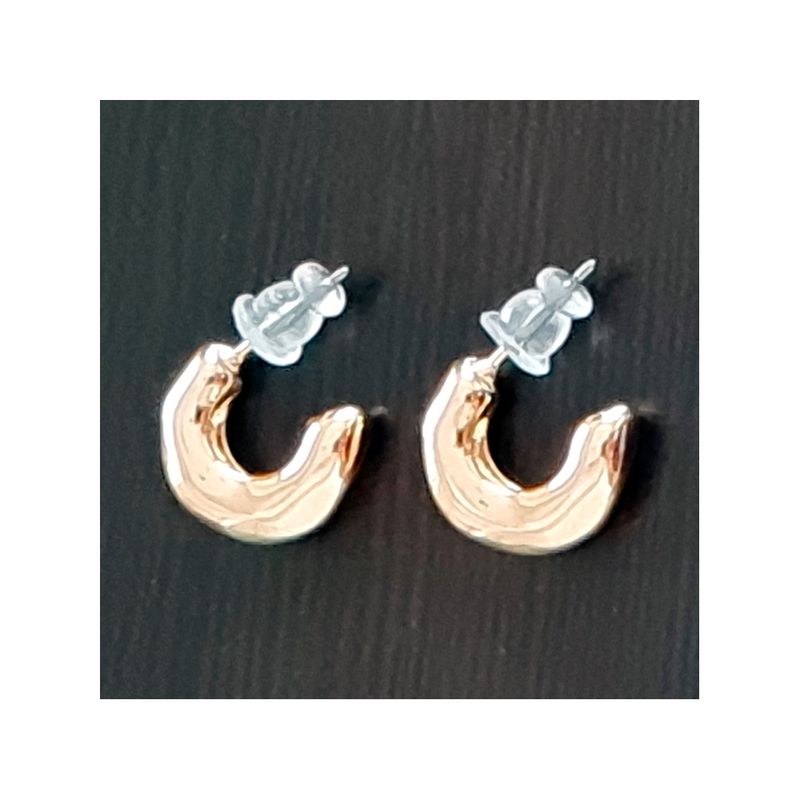 GENERICO - Aros Mini Argollas Lisos  Color Dorado