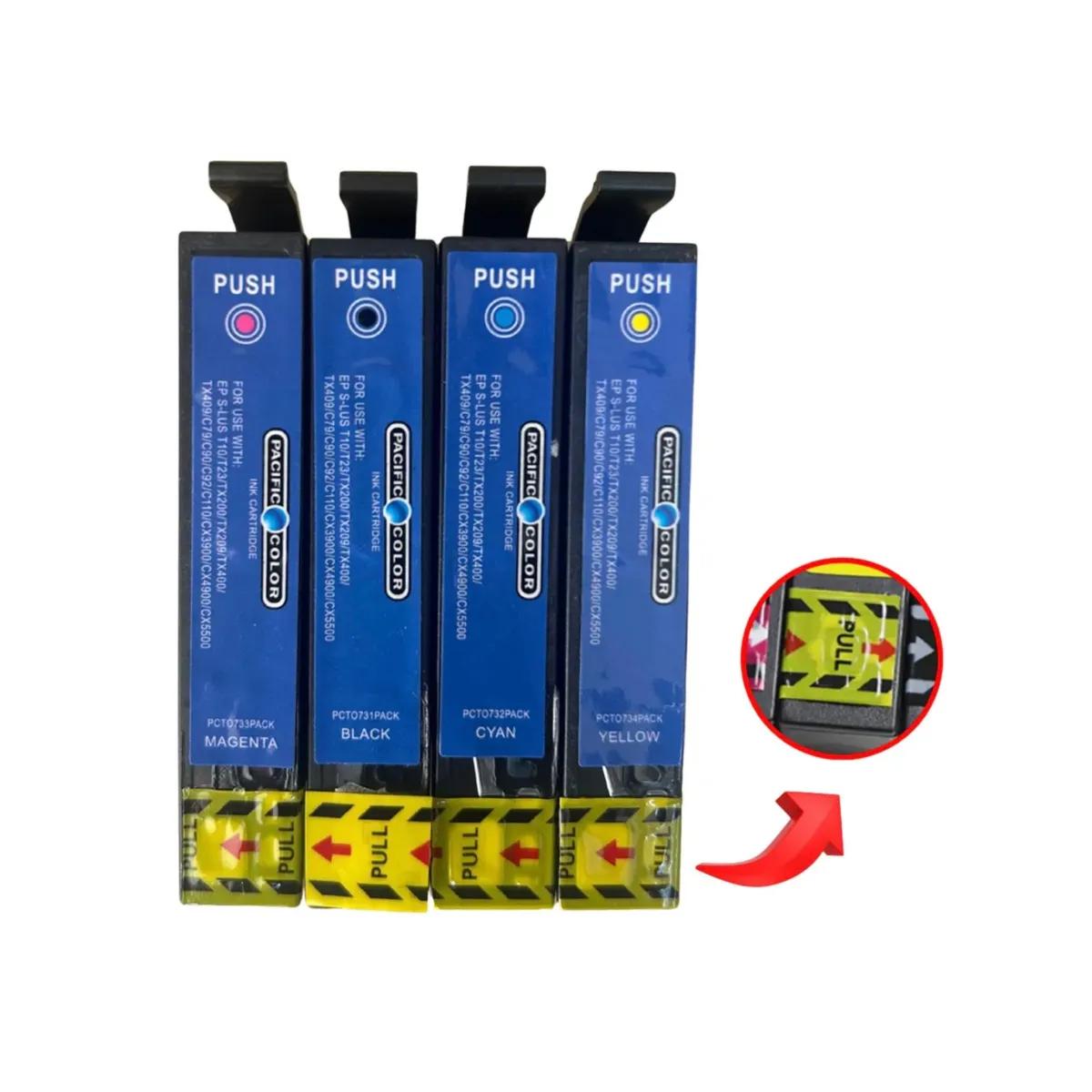 GENERICO - Pack 4 Cartuchos Tintas Alternativas 73n Cx5600 Tx220 Epson