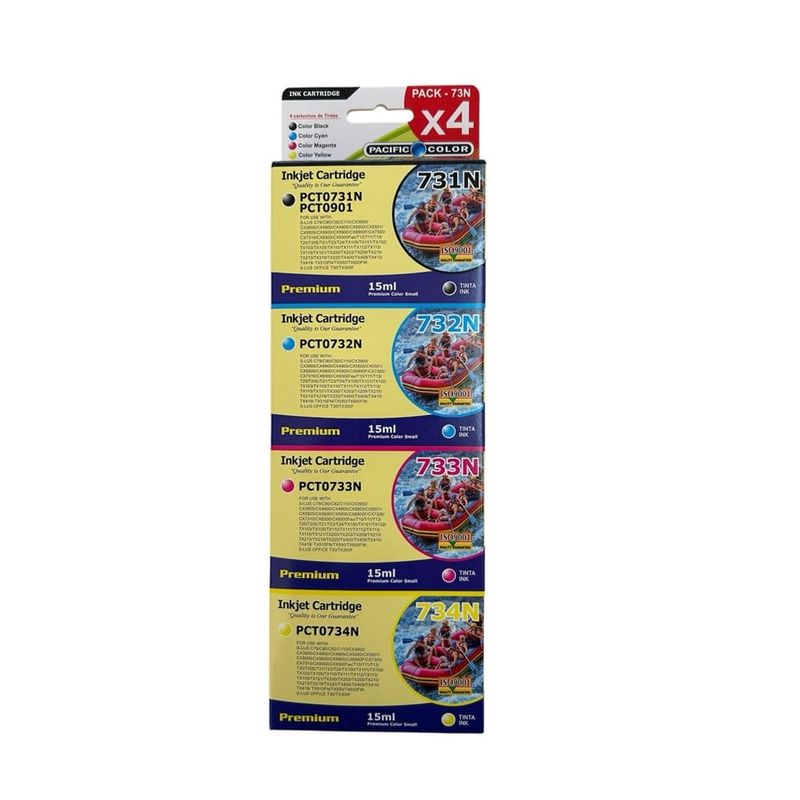 GENERICO - Pack 4 Cartuchos Tintas Alternativas 73n Cx5600 Tx220 Epson