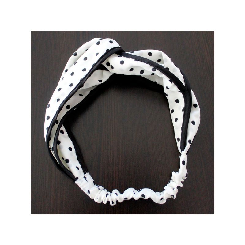 GENERICO - Cintillo Elastico Para Cabello Modelo Lunas Ivory