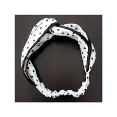 GENERICO - Cintillo Elastico Para Cabello Modelo Lunas Ivory