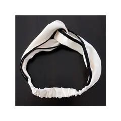 GENERICO - Cintillo Elastico Para Cabello Modelo Liso Ivory