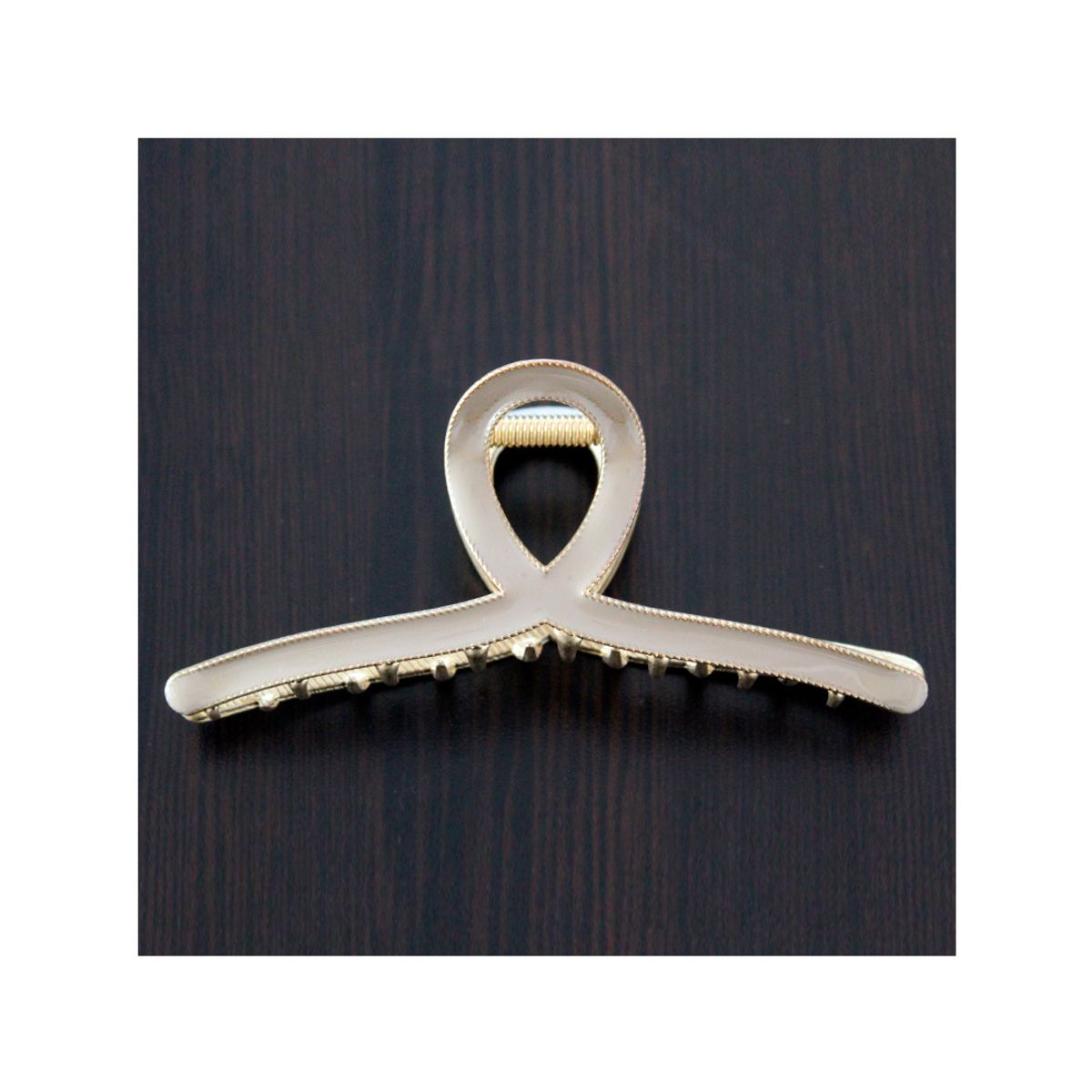 GENERICO - Traba Metálica Garra Tiburón Para Cabello Resina  Nude