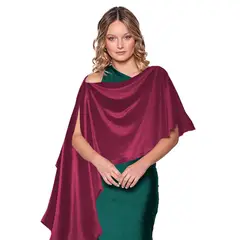 MARIA PASKARO - Tapado Capa Multiforma Catania Burdeo Terciopelo