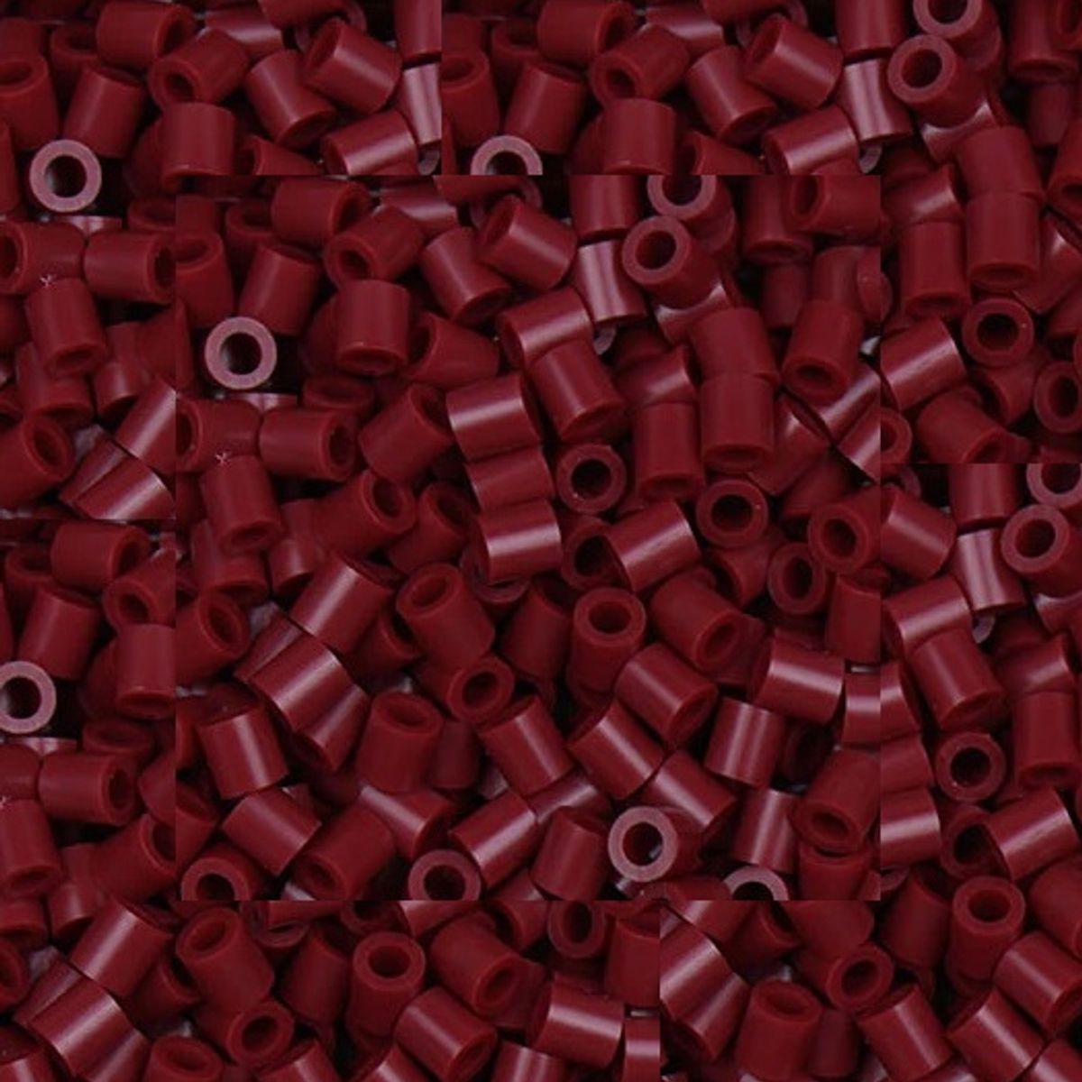 GENERICO - HAMA BEADS PERLER 1500u 5MM ROJO BURDEO 1735