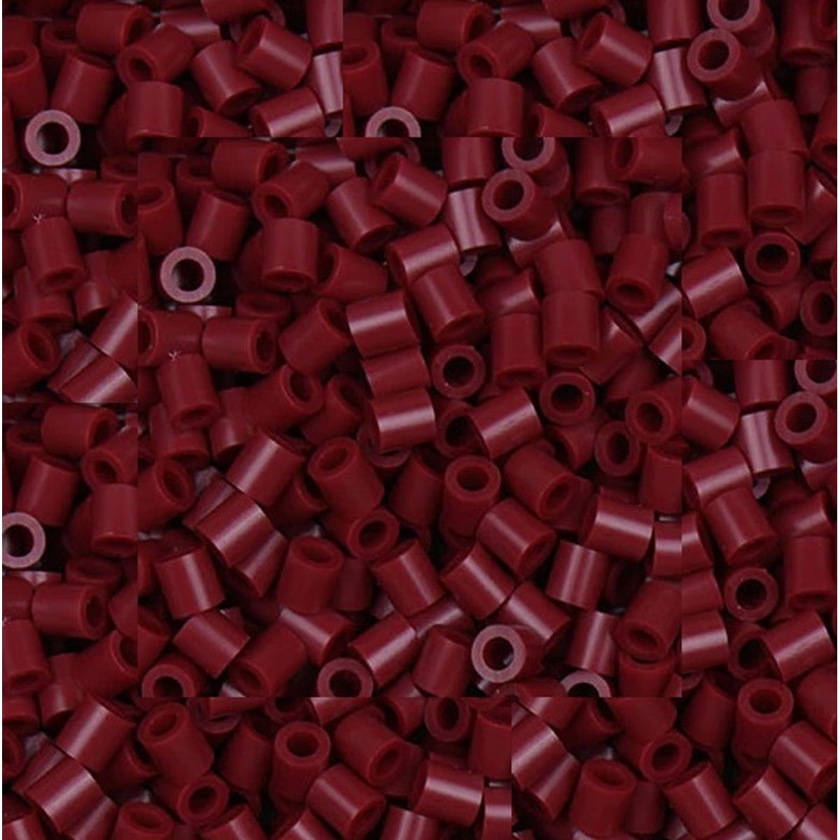 GENERICO - HAMA BEADS PERLER 1500u 5MM ROJO BURDEO 1735